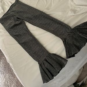Brand new metallic cropped flare pants